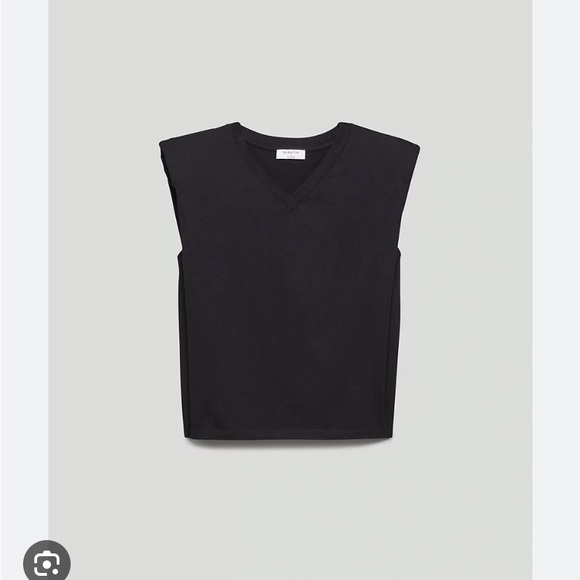 Aritzia Shoulder Pad V-Neck - Picture 5 of 5